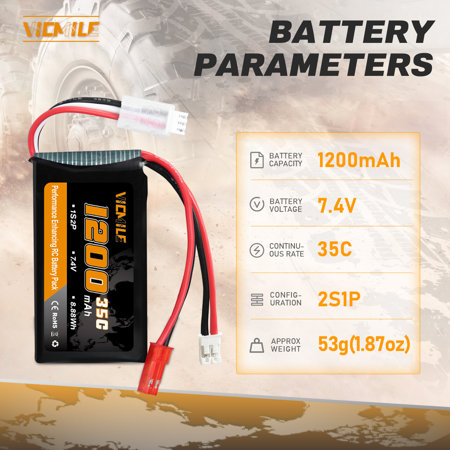 VICMILE SCX24 Battery 7.4V 120 - Impact Driver Cordless incelemesi ve fiyatı